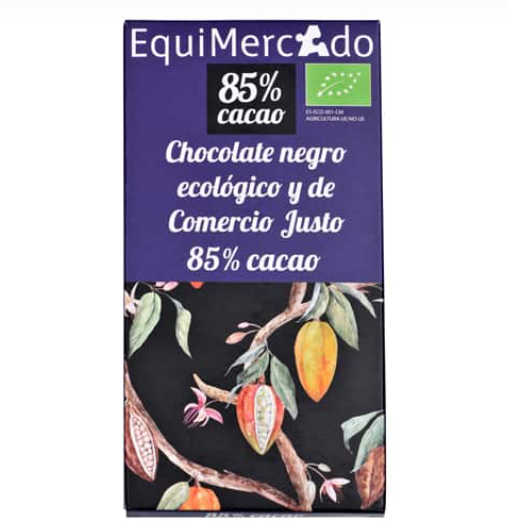 Chocolate negro cacao 85% Bio