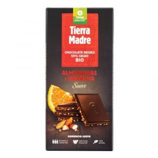 Chocolate Negro 55% Almendras y Naranja