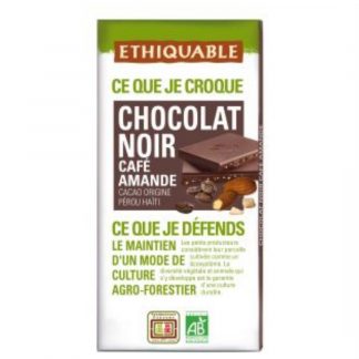 CHOCOLATE NEGRO CAFÉ Y ALMENDRAS BIO 100G
