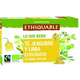 TÉ VERDE JENGIBRE Y LIMA BIO 20 BOLSITAS 36G