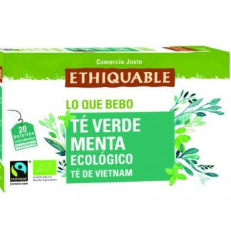 TÉ VERDE CON MENTA BIO 20 BOLSITAS 36G