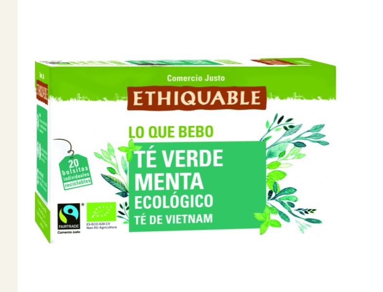 TÉ VERDE CON MENTA BIO 20 BOLSITAS 36G