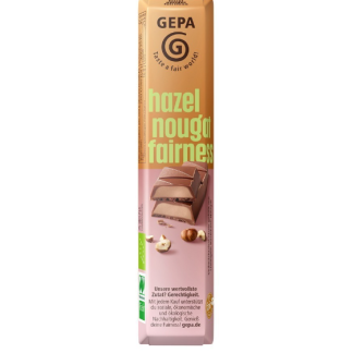 CHOCOLATINA ECOLÓGICA DE LECHE CON TURRON DE AVELLANA